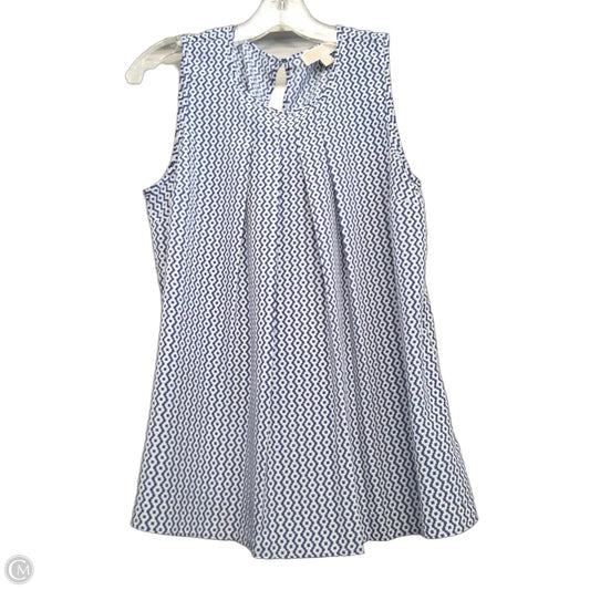 Top Sleeveless By Michael By Michael Kors In Blue & White, Size: S
