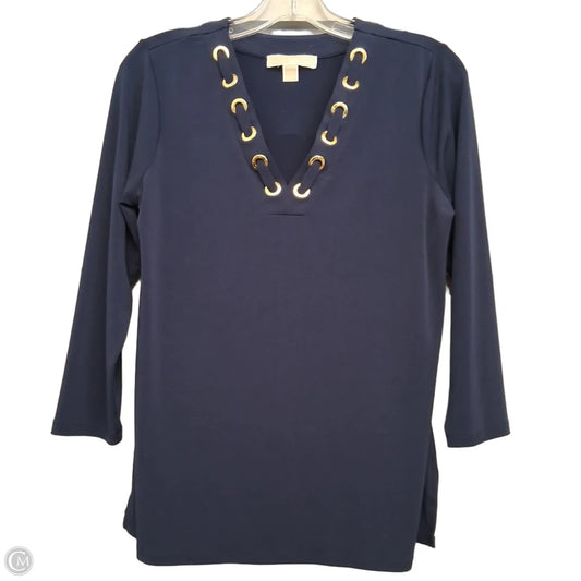 Top Long Sleeve By Michael By Michael Kors In Navy, Size: S