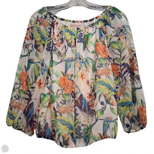 Top Long Sleeve By Philosophy In Multi-colored, Size: S