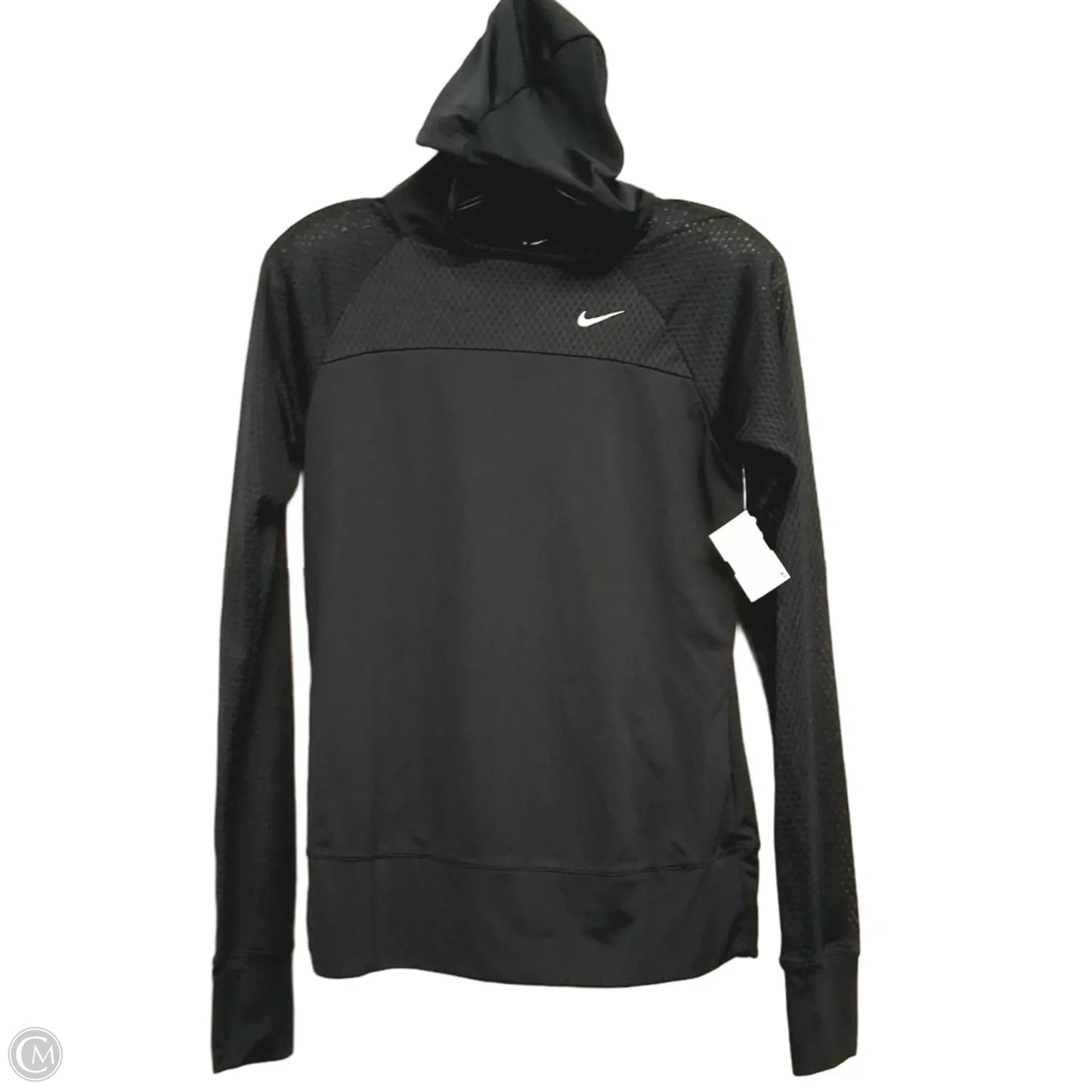 Athletic Top Long Sleeve Hoodie By Nike Apparel In Black, Size: S