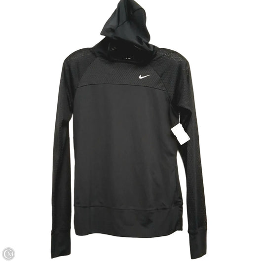 Athletic Top Long Sleeve Hoodie By Nike Apparel In Black, Size: S