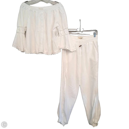 Pants Set 2pc By Sea Spice In White, Size: M