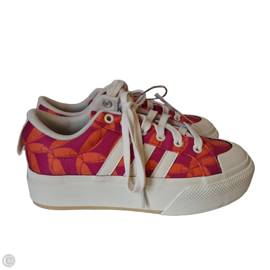 Shoes Sneakers By Adidas In Cream & Pink, Size: 5