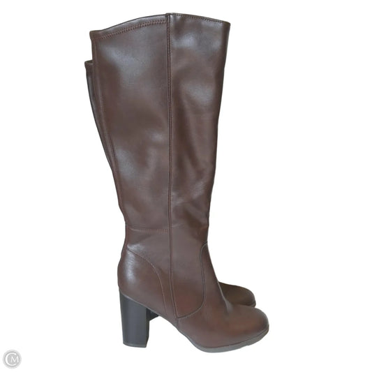 Boots Knee Heels By Style And Company In Brown, Size: 8