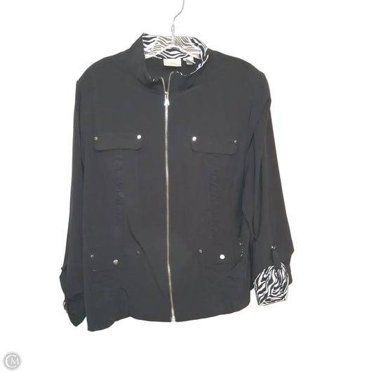 Top Long Sleeve By Ava & Viv In Grey & White, Size: 3x