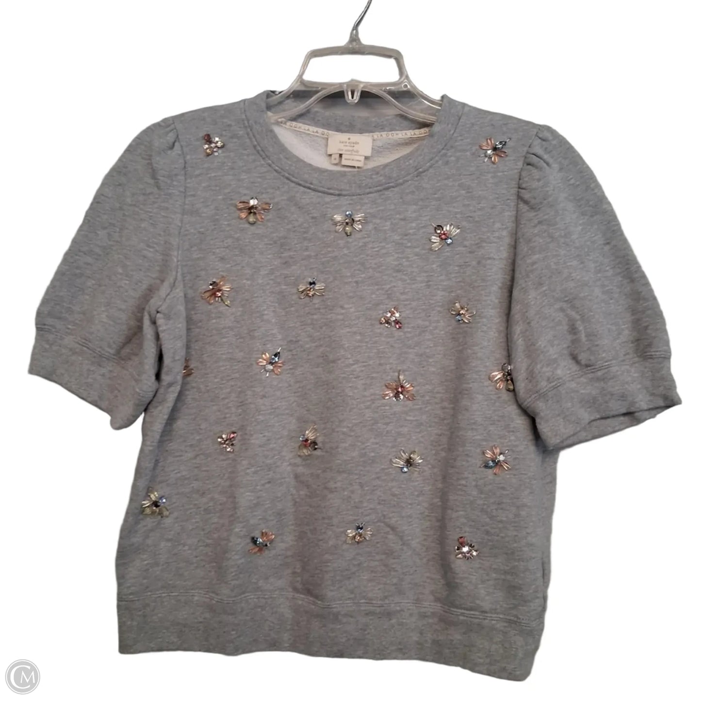 Top Short Sleeve Designer By Kate Spade In Grey, Size: M