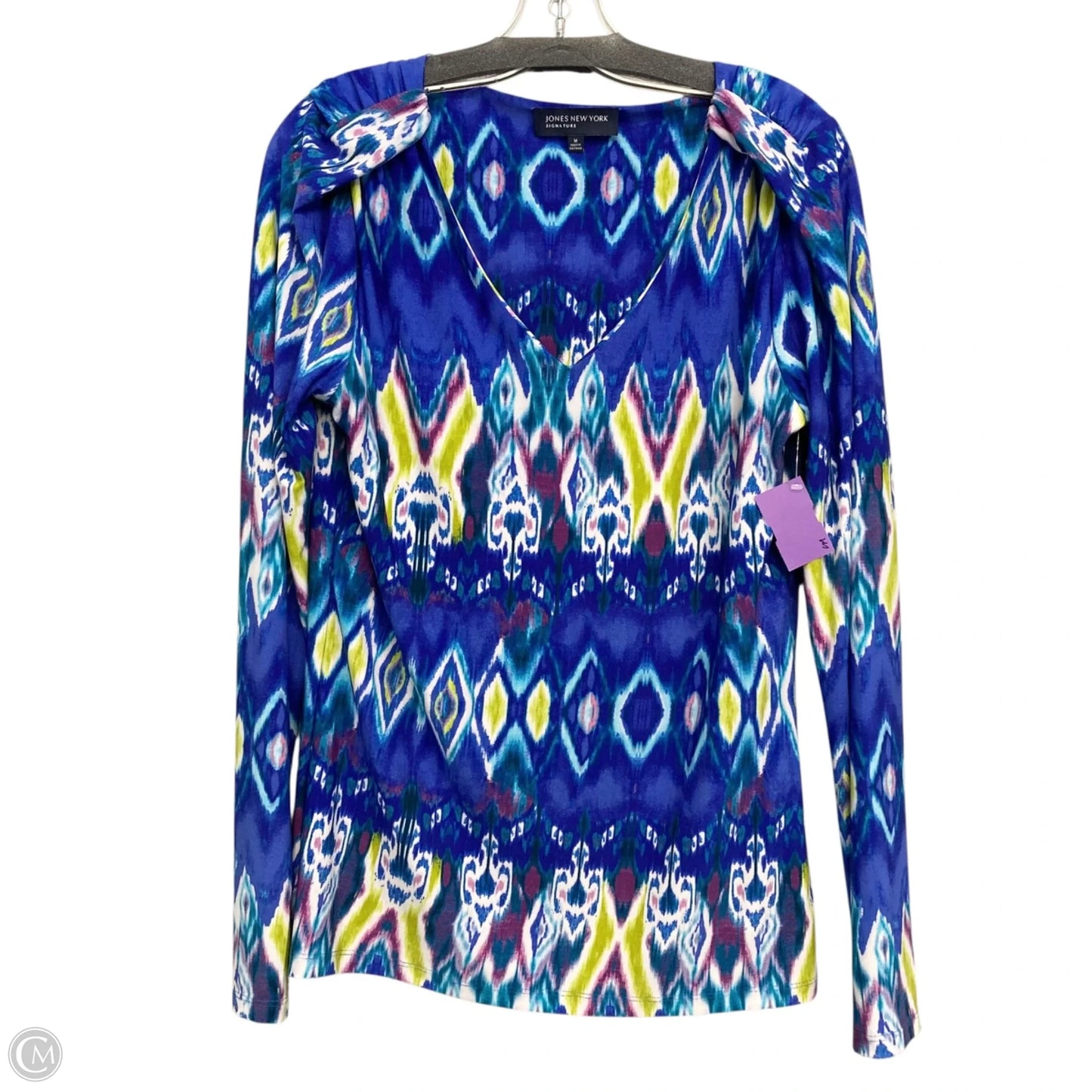 Top Long Sleeve By Jones New York In Multi-colored, Size: M