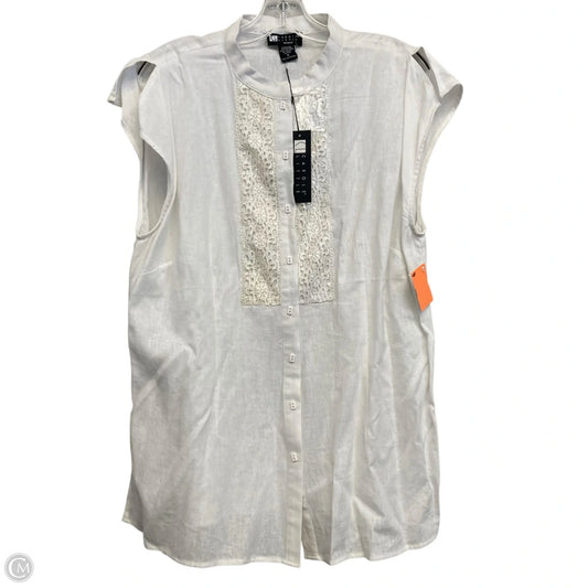 Top Sleeveless By Carole Little In Cream, Size: 1x