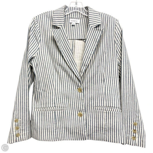 Blazer By Evereve In Blue & Cream, Size: Xs
