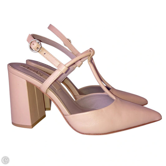 Shoes Heels Block By Deltan In Beige, Size: 7
