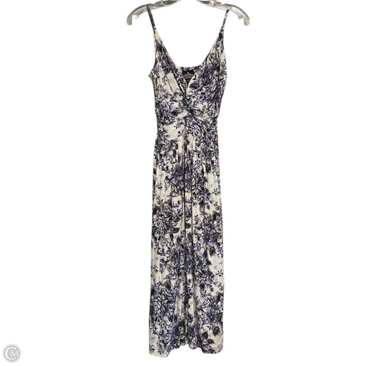Dress Casual Midi By Angie In Blue & White, Size: S