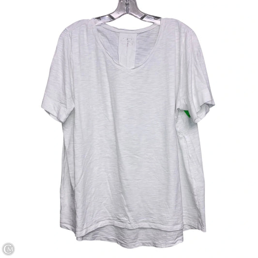 Top Short Sleeve Basic By Chicos In White, Size: Xl