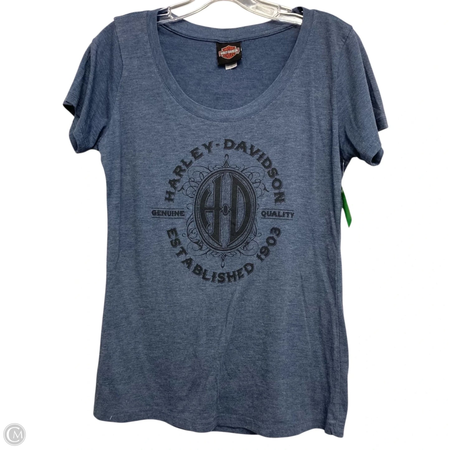 Top Short Sleeve Basic By Harley Davidson In Blue, Size: Xl