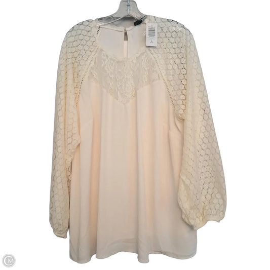 Top Long Sleeve By Torrid In Cream, Size: 3x