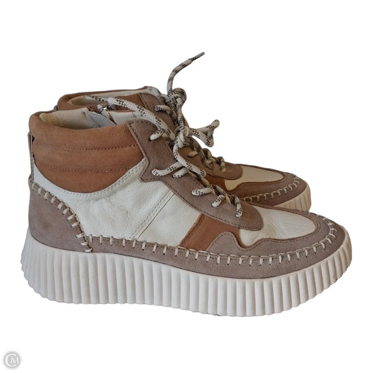 Boots Ankle Flats By Dolce Vita In Cream & Tan, Size: 8