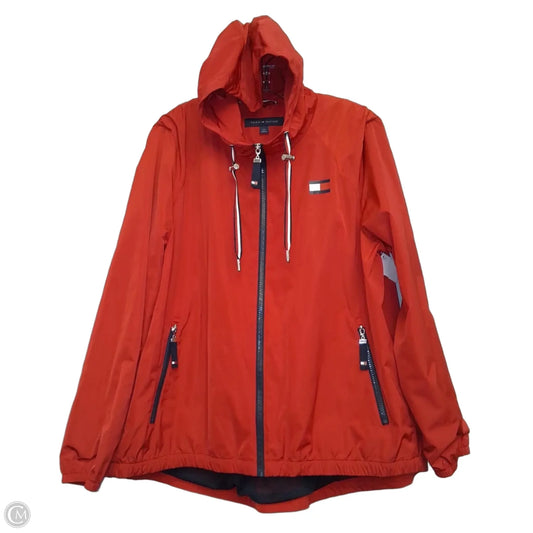 Jacket Windbreaker By Tommy Hilfiger In Red, Size: L