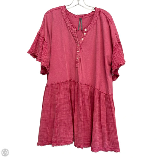 Dress Casual Short By Anthropologie In Pink, Size: Mp