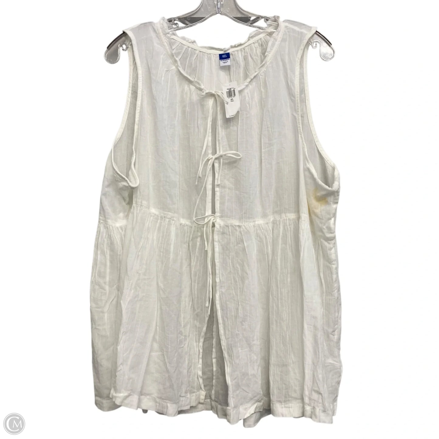 Top Sleeveless By Old Navy In White, Size: Xxl