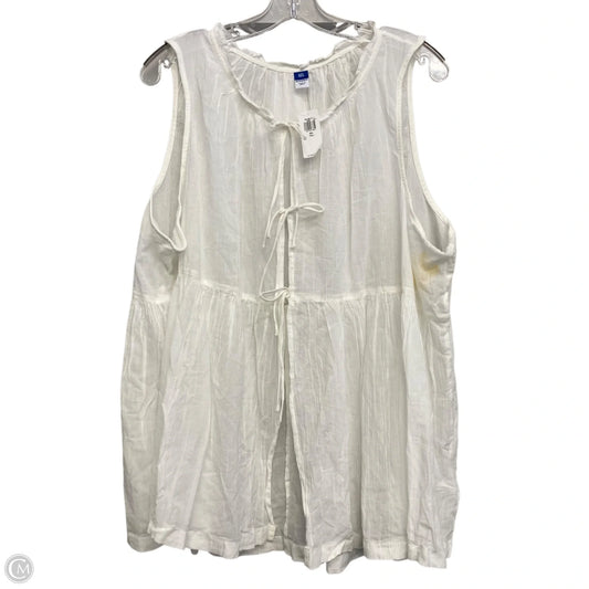Top Sleeveless By Old Navy In White, Size: Xxl