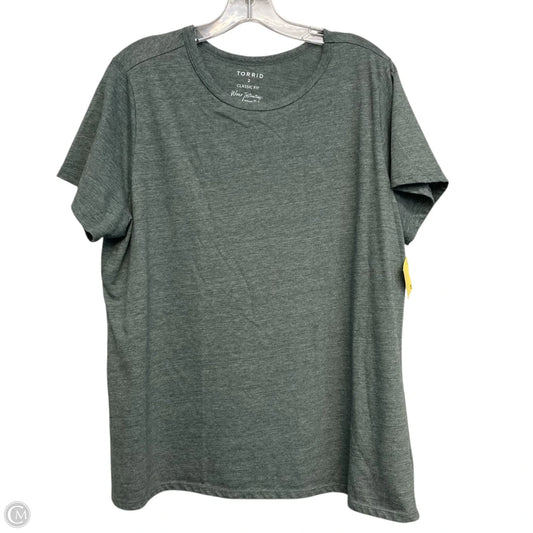 Top Short Sleeve Basic By Torrid In Green, Size: 2x