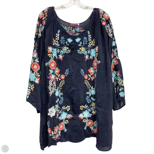 Top Long Sleeve By Johnny Was In Floral Print, Size: 3x