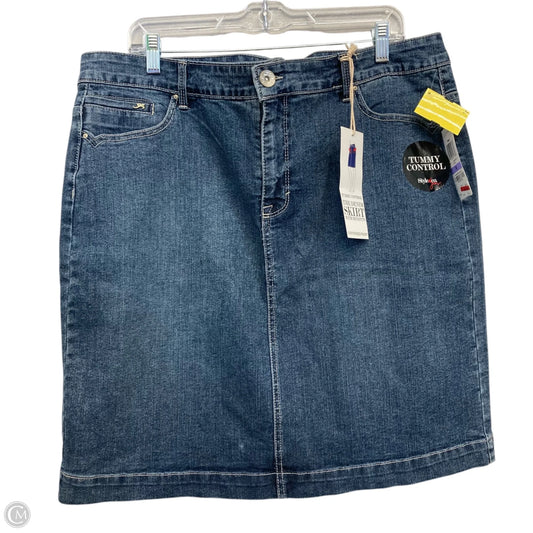 Skirt Mini & Short By Style And Co Collection Women In Blue Denim, Size: 18
