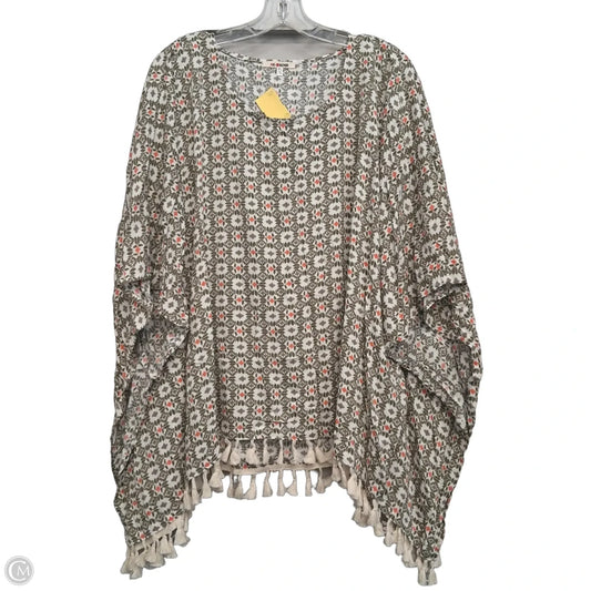 Poncho By Reorder In Green & White, Size: M