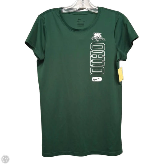 Athletic Top Short Sleeve By Nike Apparel In Green, Size: M