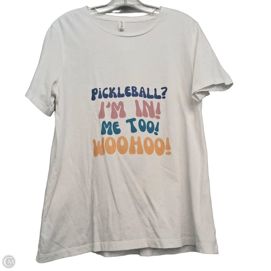 Top Short Sleeve Basic By Bella + Canvas In White, Size: L