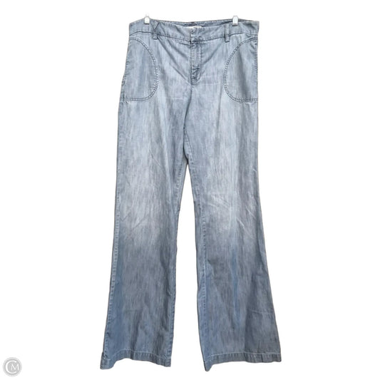 Jeans Wide Leg By Level 99 In Blue Denim, Size: 14