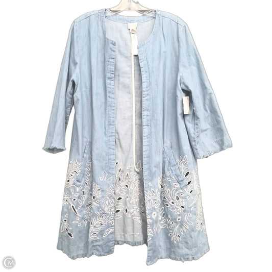 Cardigan By Chicos In Blue, Size: L