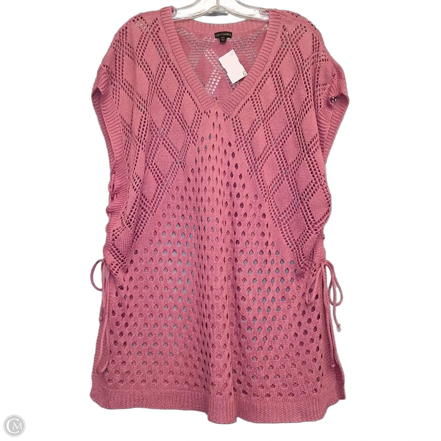 Sweater Short Sleeve By Coco And Carmen In Pink, Size: Osfm