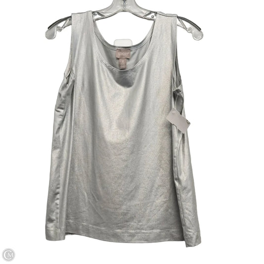 Top Sleeveless Basic By Chicos In Silver, Size: L