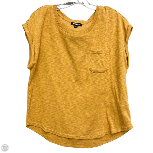 Top Sleeveless Basic By Express In Gold, Size: L