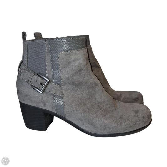 Boots Ankle Heels By Croft And Barrow In Grey, Size: 9