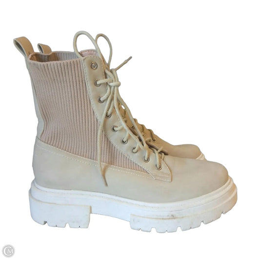 Boots Combat By Cozzy Girl In Tan, Size: 7.5