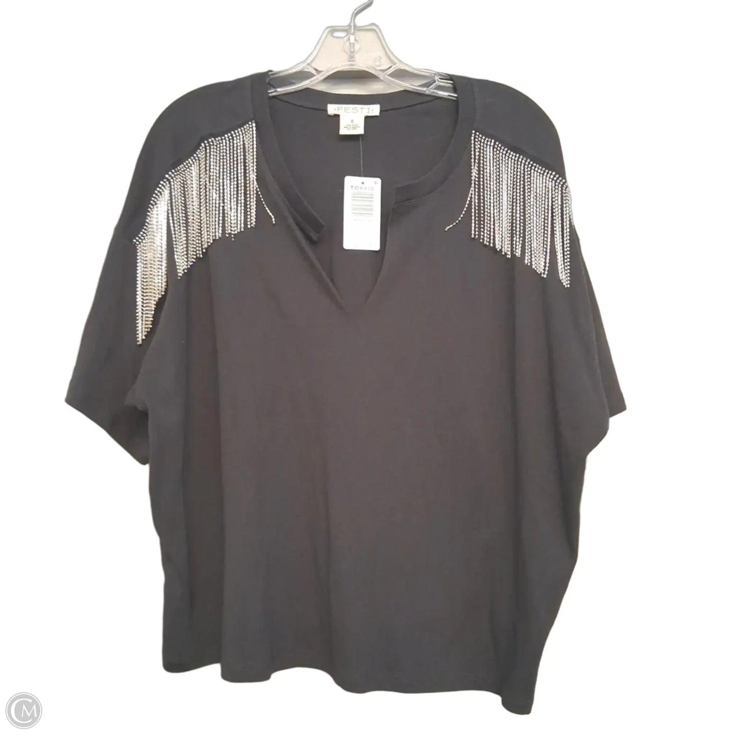 Top Short Sleeve By Torrid In Grey, Size: 12