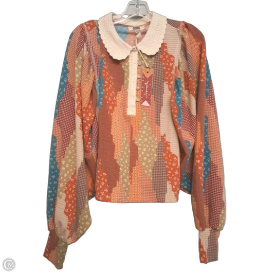Top Long Sleeve By Gimmicks In Multi-colored, Size: M