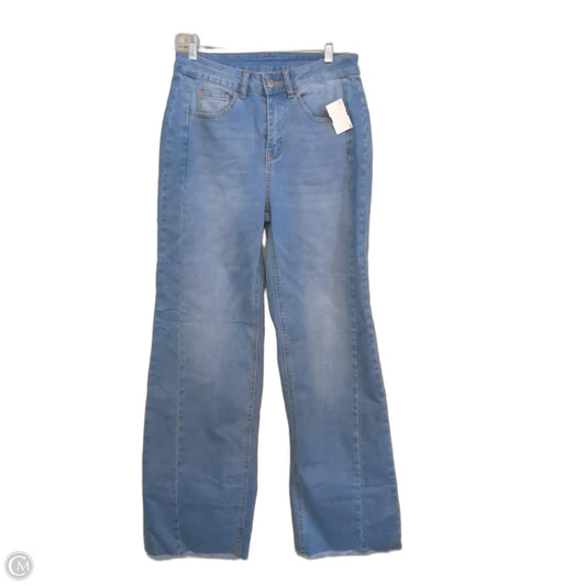 Jeans Wide Leg In Blue Denim, Size: 8