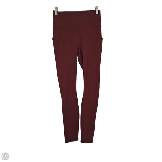 Athletic Leggings By Fabletics In Maroon, Size: Xs