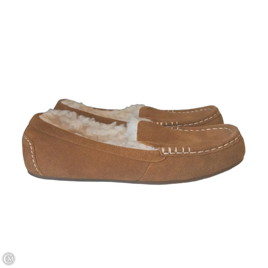 Slippers Designer By Ugg In Cream & Tan, Size: 8.5