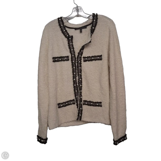Cardigan By White House Black Market In Black & Cream, Size: Xl