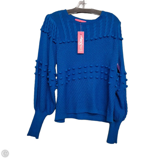Sweater Cardigan Designer By Lilly Pulitzer In Blue, Size: M