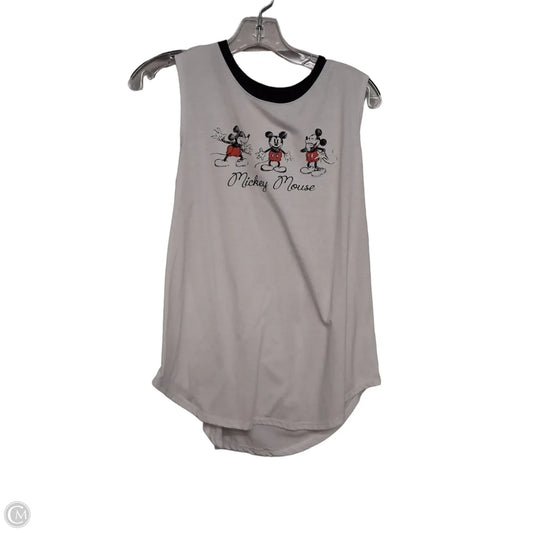 Top Sleeveless By Disney In White, Size: Xl