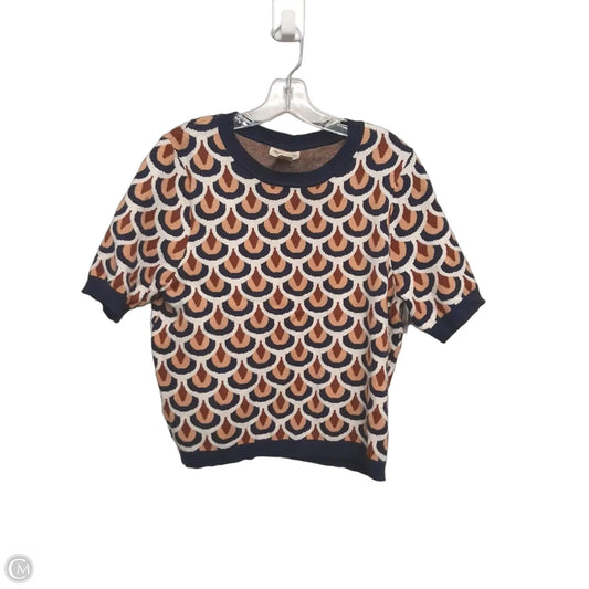 Sweater Short Sleeve By Christian Siriano In Blue & Brown, Size: Xl