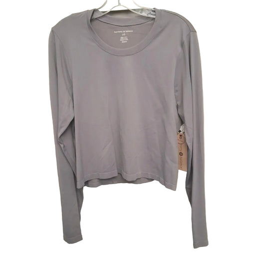 Top Long Sleeve Basic In Grey, Size: L