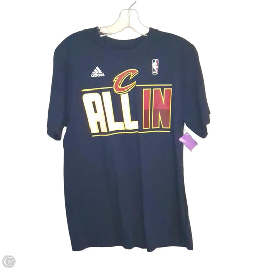 Top Short Sleeve By Adidas In Navy, Size: M