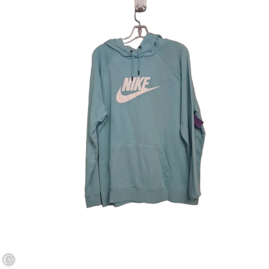 Sweatshirt Hoodie By Nike In Blue, Size: Xxl
