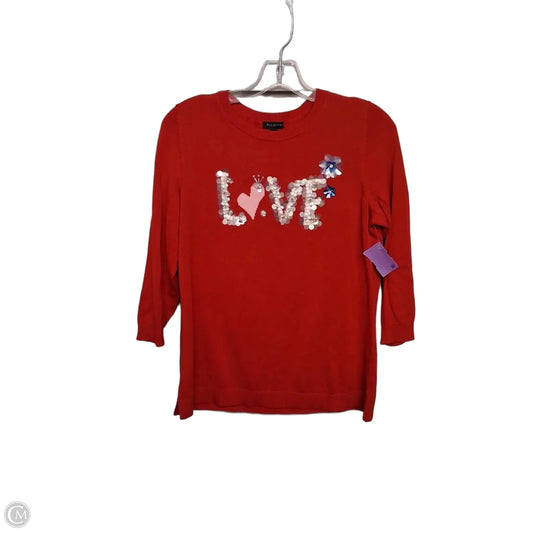 Sweater By Talbots In Red, Size: S