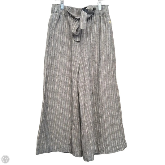 Pants Cropped By Pink Martini In Grey & White, Size: S